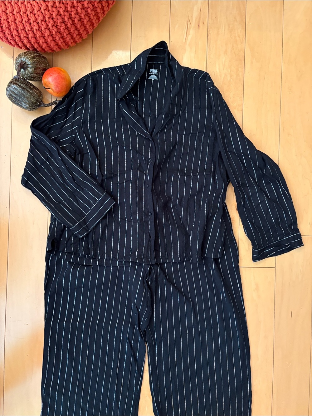 Victoria’s  Secret PINK Black Metallic Sleepwear XXL Plus Loungewear